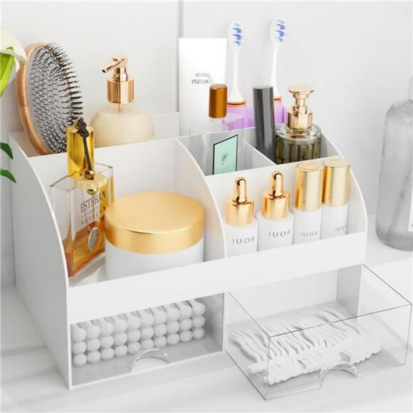 Makeup Organizer with Drawers Vanity Skincare Storage Cosmetic Holder Box - Picture 1 of 7